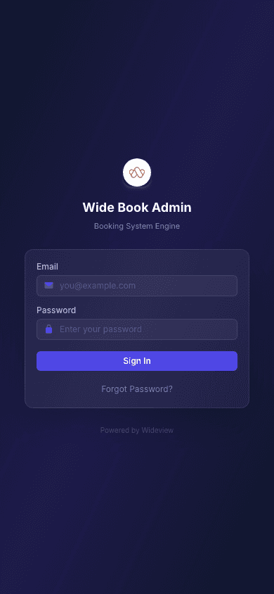 Wide Book Admin - Mobile