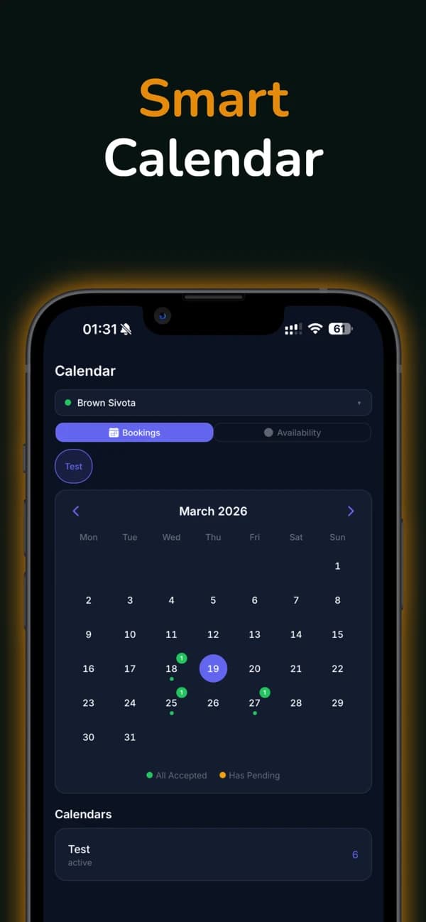 Wide Book Admin app: Smart Calendar για κρατήσεις